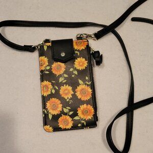 Sunflower Wallet / Phone Crossbody Bag